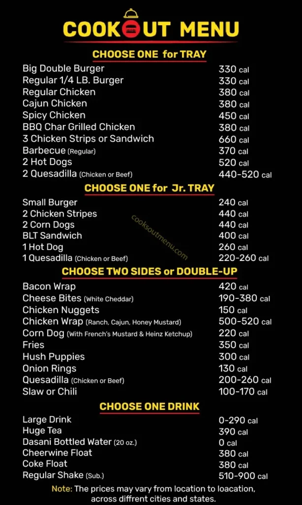Cookout Tray Menu USA (2025) - Latest Price & Calories 1 Cookout-tray-menu